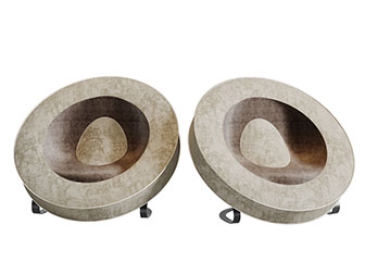 新中式圆形休闲单人沙发3d模型 新中式圆形休闲单人沙发