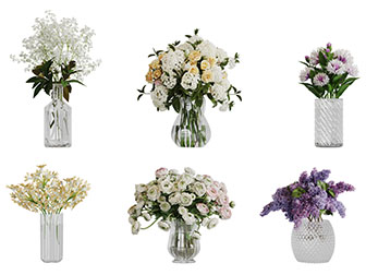 欧式透明玻璃花瓶花卉