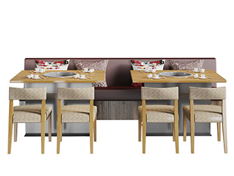 北欧火锅卡座餐桌椅