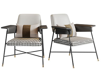 现代加宽扶手的休闲椅子