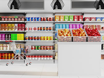 超市货架购物车3d模型 超市货架购物车