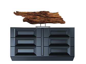 新中式黑色抽屉玄关柜边柜