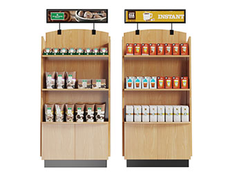 现代实木饮品摆列货架3d模型 现代实木饮品摆列货架