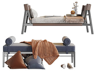 新中式贵妃椅沙发凳