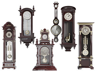 欧式实木雕花装饰的座钟挂钟钟表3d模型 欧式实木雕花装饰的座钟挂钟钟表