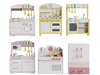 现代儿童卡通玩具厨具橱柜