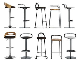 工业风可升降吧椅