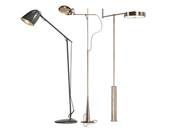现代轻奢金属灯罩落地灯
