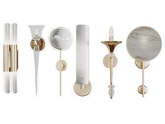 现代白色灯罩壁灯