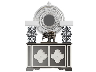 东南亚黑白玄关柜边柜