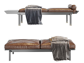 后现代贵妃椅沙发凳子