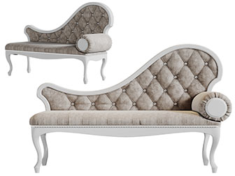 新古典实木边框的软包贵妃椅美人榻