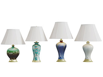 欧式陶瓷花瓶灯架的台灯