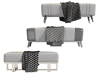 现代长方形沙发凳