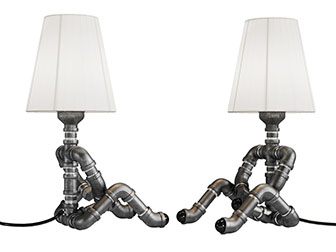 工业风钢管灯架台灯