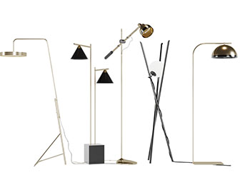 现代金属落地灯