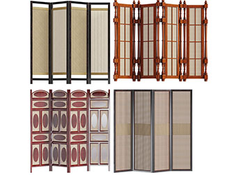 欧式实木雕花屏风