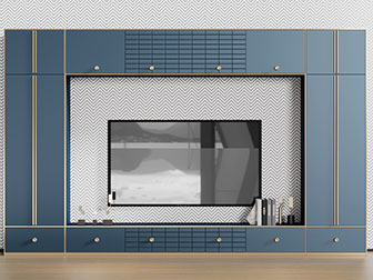 现代轻奢电视柜电视机