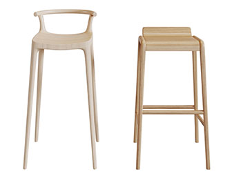 北欧实木吧椅