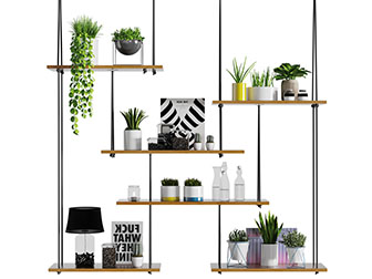 现代墙面是木板隔板收纳装饰架