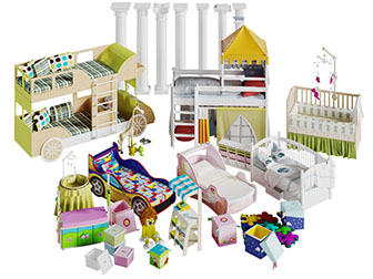 儿童上下床婴儿床收纳盒