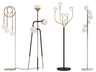 现代轻奢多头落地灯