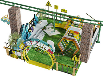 现代儿童游乐园轨道缆车游乐设备3d模型 现代儿童游乐园轨道缆车游乐设备