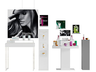 现代轻奢化妆品展柜