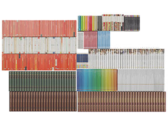 排列整齐的书籍书本