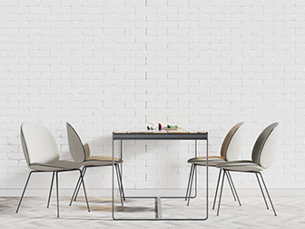 现代长方形餐桌椅组合