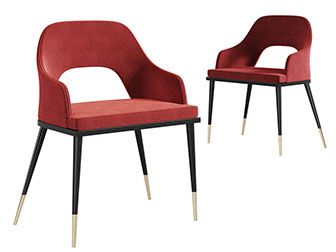 现代红色休闲椅子