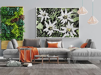 现代无扶手布艺转角多人沙发