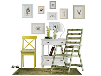 北欧实木玄关柜边柜休闲椅子