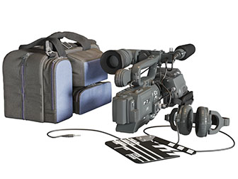 耳机摄像机和手提包