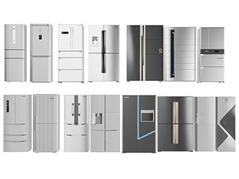 现代不锈钢银色黑色加宽电冰箱