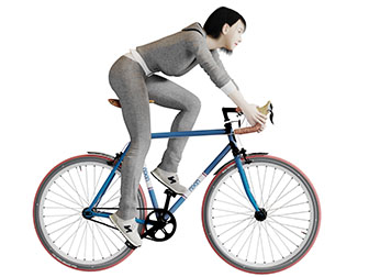 骑着自行车的女人