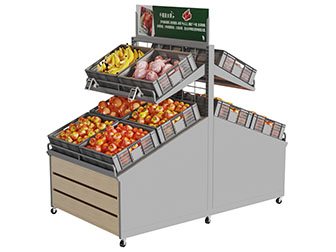 现代水果展览货架3d模型 现代水果展览货架