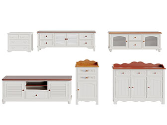 简欧红色台面的玄关柜电视柜边柜