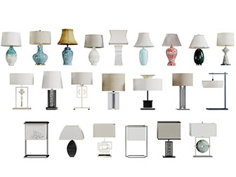 新中式陶瓷花瓶灯柱台灯