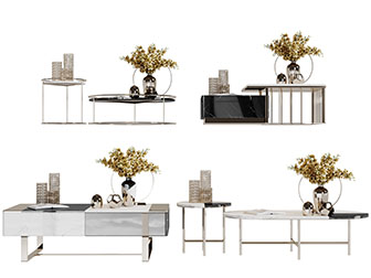 现代轻奢茶几边几