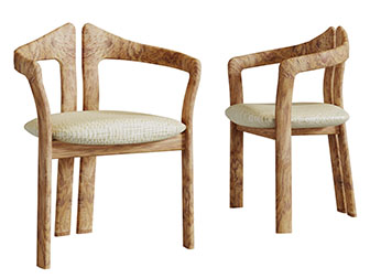 后现代实木架休闲椅子