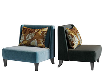 美式布艺单人沙发3d模型 美式布艺单人沙发