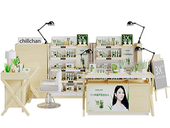 现代实木化妆品专卖柜