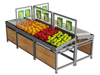 现代金属架的水果摆台货架3d模型 现代金属架的水果摆台货架