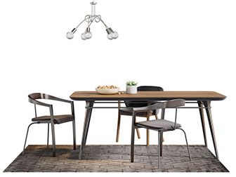 北欧实木餐桌椅组合