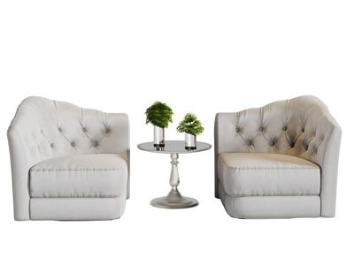 简欧灰色软包单人沙发3d模型 简欧灰色软包单人沙发