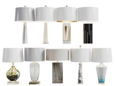 现代圆柱形灯罩台灯