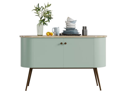 现代果绿色高脚玄关柜边柜3d模型 现代果绿色高脚玄关柜边柜