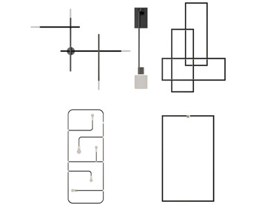 现代金属几何形状的壁灯