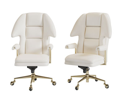 现代白色办公转椅休闲椅子